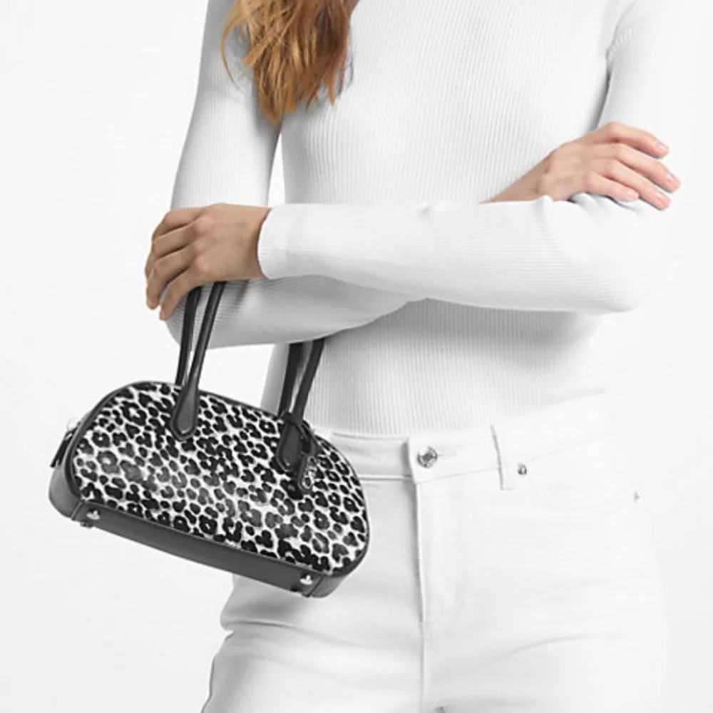 Michael Kors LuLu Small Leopard Satchel - Picture 10 of 13